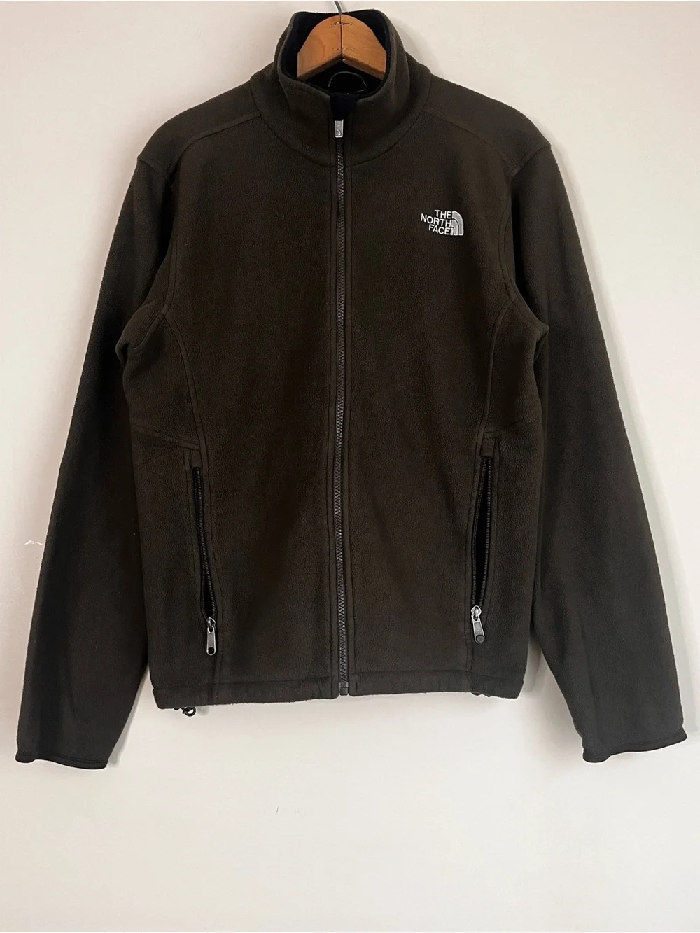 The North Face Men's Brown Zip-Up Fleece Jacket Size S